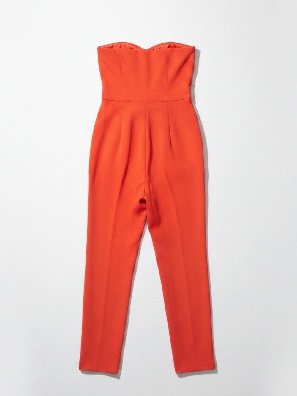 Black Halo Harbor Strapless Grenadine Red Jumpsuit Bow Detail Size 2 NWT - Picture 5 of 11